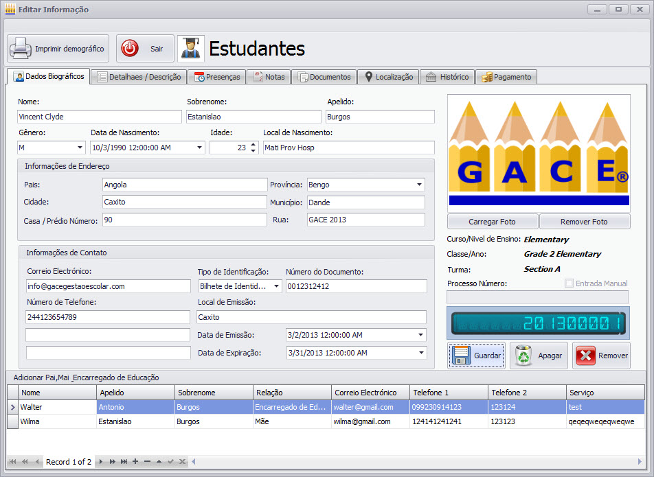 gace - angola school management software